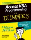 Image for Access VBA programming for dummies