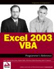 Image for Excel 2003 VBA programmer's reference