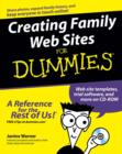 Image for Creating family web sites for dummies