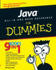 Image for Java all-in-one desk reference for dummies