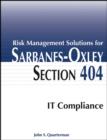 Image for Risk management solutions for Sarbanes-Oxley Section 404 IT compliance