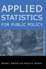 Image for Applied Statistics for Public Policy