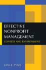Image for Effective Nonprofit Management : Context and Environment