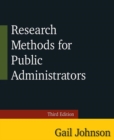 Image for Research Methods for Public Administrators