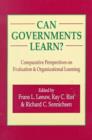 Image for Can Governments Learn? : Comparative Perspectives on Evaluation and Organizational Learning