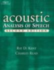 Image for Acoustic analysis of speech