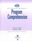 Image for International Workshop on Program Comprehension : 8th : IWPC 2000