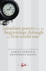 Image for Canadian Poetry from the Beginnings Through the First World War