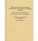 Image for Selections from the Papers and Speeches of Warren G. Harding 1918-1923