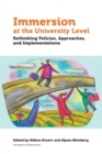 Image for Immersion at University Level : Rethinking Policies, approaches and implementations