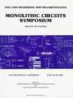 Image for IEEE 1996 Microwave and Millimeter-Wave Monolithic Circuits Symposium