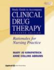Image for Study guide to accompany Clinical drug therapy : Study Guide