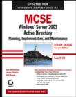 Image for Windows Server 2003 active directory planning, implementation, and maintenance : WITH Study Guide