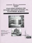 Image for Evaluation Findings for Dynamic Isolation Systems Elastomeric Bearings