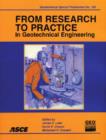 Image for From Research to Practice in Geotechnical Engineering