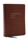 Image for Evangelical Study Bible: Christ-centered. Faith-building. Mission-focused. (NKJV, Brown Leathersoft, Red Letter, Thumb Indexed, Large Comfort Print)