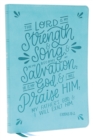 Image for NKJV, Thinline Bible, Verse Art Cover Collection, Leathersoft, Teal, Red Letter, Thumb Indexed, Comfort Print