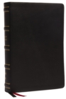 Image for NKJV, Single-Column Wide-Margin Reference Bible, Genuine Leather, Black, Red Letter, Comfort Print