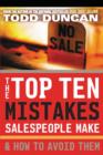 Image for The Top Ten Mistakes Salespeople Make and   How to Avoid Them