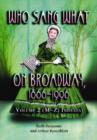 Image for Who sang what on Broadway, 1866-1996Vol. 2