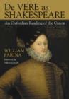 Image for De Vere as Shakespeare : An Oxfordian Reading of the Canon