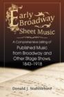 Image for Early Broadway Sheet Music : A Comprehensive Listing of Published Music from Broadway and Other Stage Shows, 1843-1918