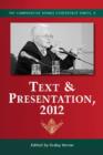 Image for Text &amp; Presentation, 2012