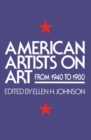 Image for American Artists on Art