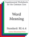 Image for Word Meaning (CCSS RI.4.4)