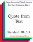 Image for Quote from Text (CCSS RL.5.1)