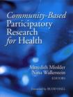 Image for Community based participatory research for health