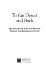 Image for To the desert and back: the story of one of the most dramatic business transformations on record