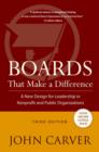 Image for Boards that make a difference: a new design for leadership in nonprofit and public organizations