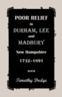 Image for Poor Relief in Durham, Lee, &amp; Madbury, New Hampshire, 1732-1891