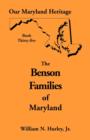 Image for Our Maryland Heritage, Book 35 : Benson Families