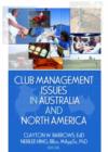 Image for Club Management Issues in Australia and North America