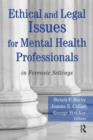 Image for Ethical and Legal Issues for Mental Health Professionals