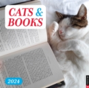 Image for Cats &amp; Books 2024 Wall Calendar