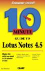Image for 10 minute guide to Lotus Notes 4.5