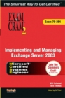 Image for MCSA/MCSE Implementing and Managing Exchange Server 2003 Exam Cram 2 (Exam Cram 70-284)