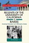 Image for Regents of the University of California v. Bakke