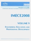 Image for 2008 PROCEEDINGS OF THE ASME INTERNATIONAL MECHANICAL ENGINEERING CONGRESS AND EXPOSITION VOLUME 9, ENGINEERING EDUCATION AND PROFESSIONAL DEVELOPMENT (H01457)