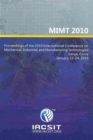 Image for International Conference on Mechanical, Industrial, and Manufacturing Technologies (MIMT 2010)