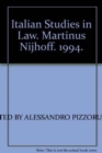 Image for Italian Studies in Law