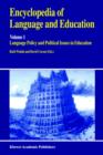 Image for Encyclopedia of Language and Education : Language Policy and Political Issues in Education
