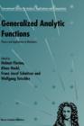 Image for Generalized Analytic Functions : Theory and Applications to Mechanics