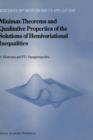 Image for Minimax Theorems and Qualitative Properties of the Solutions of Hemivariational Inequalities
