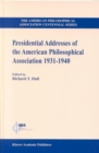 Image for Presidential Addresses of the American Philosophical Association, 1931-1940