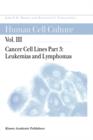 Image for Cancer Cell Lines : Part 3: Leukemias and Lymphomas