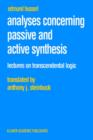 Image for Analyses Concerning Passive and Active Synthesis